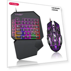 Одной рукой клавиатура тронный набор для мобильных игр — Игровые клавиатуры, Thunder Wolf