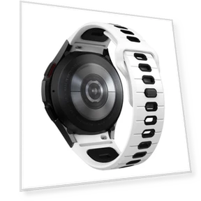 Two Color Stripes Reverse Buckle Silicone Watch Band — Bands, Samsung