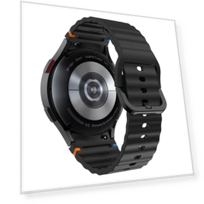 Wave Pattern Stitched Silicone Watch Band — Watch Accessories, Samsung
