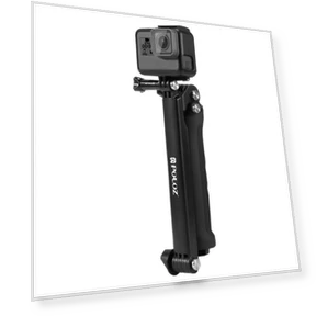 3-Way Grip Foldable Tripod Selfie-stick Extension Monopod — Steady Shots, PULUZ