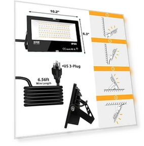 LED Flood Light 80W, Outdoor RGB Color Changing, Smart Floodlights RGBW — Outdoor Security & Flood Lighting, ILC