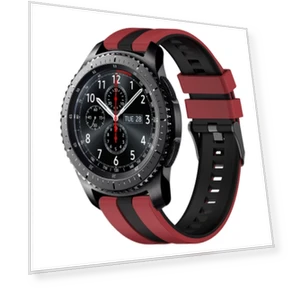 Two Color Sports Silicone Watch Band — Girls' Watch Straps, Samsung