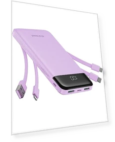 Portable Charger with Built-in Cables — Charging Solutions, Charmast