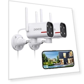Outdoor Security Camera with 2K Color Night Vision — Outdoor Security Cameras, DEKCO