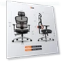 Превью Ergonomic Chair with Lumbar Support, Adjustable Armrest, Headrest, Footrest, 4D Mesh — Back & Seat Cushions, NEWTRAL