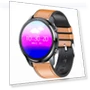 Smartwatch Full Touch HD Amoled Screen Bluetooth 5.0 Sports Fitness Watch Leather — Smartwatches, LEMFO