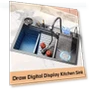 Smart Single Bowl Kitchen Sink with LED Digital Display — Single Basin Sinks