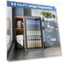 थंबनेल 130 Can Beverage Refrigerator Cooler, 3.2 Cu.Ft Drink Fridge with Adjustable Temperature — Drink Coolers, Electactic