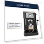 Thumbnail Manual Espresso Machine with Milk Frother, 15 Bar Pump Pressure — Coffee & Espresso Combos, De'Longhi