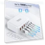 Превью 100W GaN 6 Port USB C Fast Charger Station — Power Hubs, BREEKET