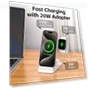 Превью 3 in 1 Foldable Fast Wireless Charger for iPhone, Apple Watch, AirPods — Lightning, Tribone