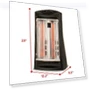 Thumbnail Infrared Radiant Quartz Tower Heater, 1500W Space Heater with Adjustable Thermostat — Portable Heating Solutions, BLACK+DECKER