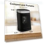 Thumbnail Portable Space Heater with 70° Rotation - 1500W PTC Electric Heater — Portable Heating Solutions, JIBUFI