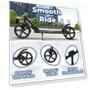 Превью Adjustable Height Folding Kick Scooter with Large Sturdy Wheels — Push Scooters, Nattork