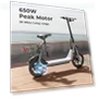 Thumbnail Electric Scooter with Seat, 650W Motor, 20 Miles Range, Foldable E-Scooter for Adults — Electric Vehicles, Jasion