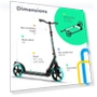 Thumbnail Adjustable Kick Scooter with Large Wheels for Kids, Teens & Adults — Push Scooters, Lascoota