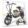 Thumbnail Peak 1200W Electric Scooter with Seat, 30Miles Range, 20MPH Top Speed, Foldable — Electric Self-Balancing Scooters, Caroma
