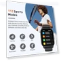 Thumbnail 1.85" HD Screen Smartwatch with Heart Rate Monitor, 110+ Sports Modes, IP68 Waterproof — Smartwatches, Poounur