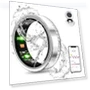 Thumbnail Smart Ring Fitness Tracker - Health Sleep Heart Rate Blood Oxygen Blood Pressure Monitor — Smartwatches, GANSI