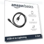 Thumbnail USB-A to Lightning Charger Cable, MFi Certified for Apple Devices — Lightning, Amazon Basics