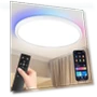 Thumbnail Flush Mount Ceiling Light Fixtures with Remote Control & Night Lights — Close To Ceiling, Highxin