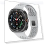 Thumbnail Holes Style Square Buckle Solid Color Silicone Watch Band — Watch Accessories, Samsung