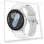 Превью Wavy Grain Stitched Silver Buckle Silicone Watch Band — Girls' Watch Straps, Samsung