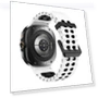 Thumbnail Ocean Two Color Dual-Row Hole Silicone Watch Band — Bands, Samsung