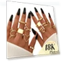 Превью Gold Stackable Rings Set for Women — Stacking, FAXHION