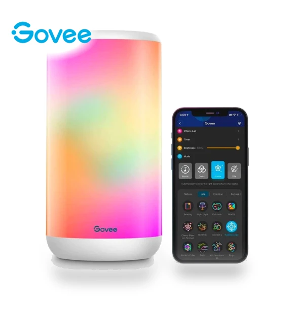Aura Smart Table Lamp with RGBIC Colored Lighting — Desk & Table Lighting, Govee