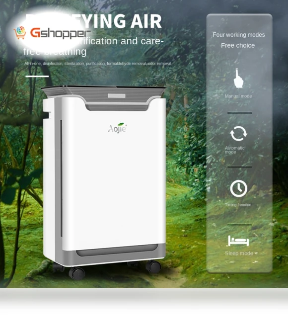 Compact Micro-Intelligent Removable Air Multi-Filter Air Purifier — Portable Air Purifiers, AoJ