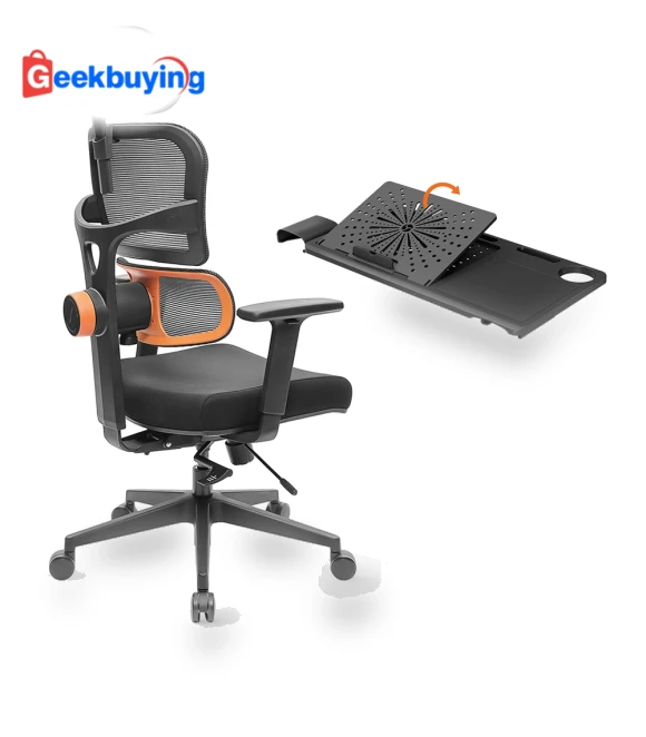 Ergonomic Chair with Detachable Workstation Desktop — Lumbar Supports, NEWTRAL