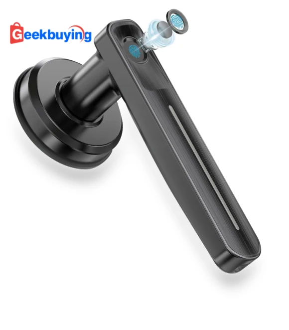 Fingerprint Door Lock with Handle, Biometric Smart Keyless Door Knob — Locks, Geek Chef