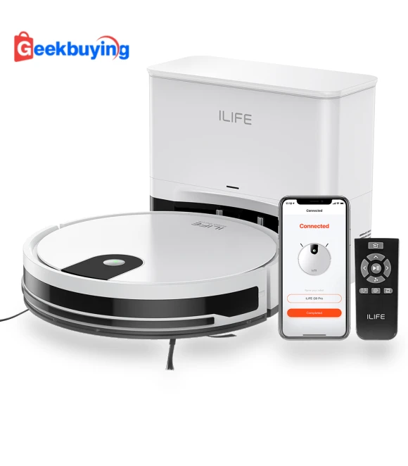 Robot Vacuum Cleaner with Self-Emptying Station, 2-in-1 Vacuum and Mop — Smart Cleaning Robots, ILIFE