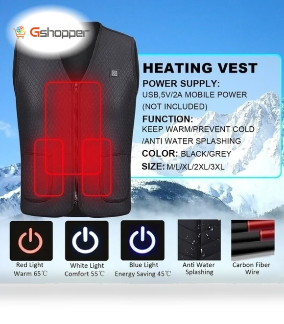Smart Heating Vest with USB — Men's Vests