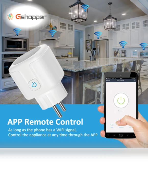 Smart Plug with Energy Monitoring, Works with Alexa and Google Assistant — Smart Home Modules, Tuya