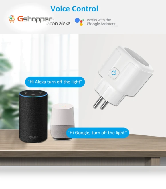 Smart Plug with Energy Monitoring, Works with Alexa and Google Assistant — Smart Home Modules, Tuya