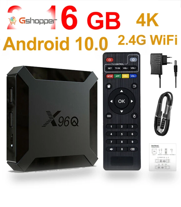 Android 10.0 Smart TV Box with WiFi — Streaming Devices, X96