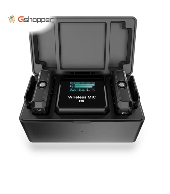 Wireless Lavalier Microphone with Intelligent Charging, 2.4G Digital Display, Noise Reduction — Wireless Systems