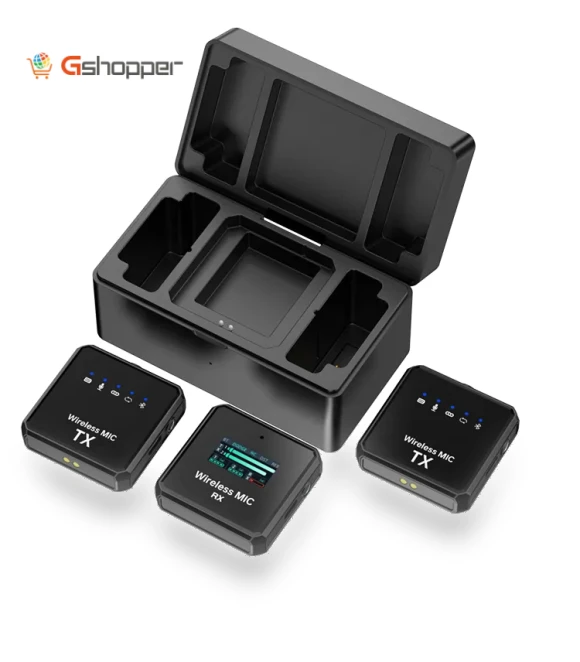 Wireless Lavalier Microphone with Intelligent Charging, 2.4G Digital Display, Noise Reduction — Wireless Systems