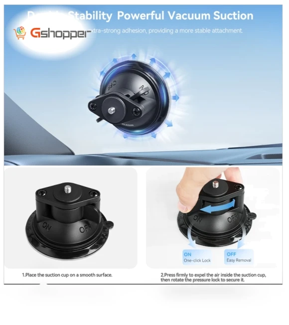 Magnetic Base Mounting Bracket with 1/4" Connector for DJI Pocket 3 / Insta360 Smart Phones — Mounting Solutions, TELESIN