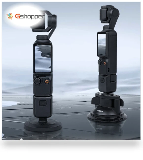 Magnetic Base Mounting Bracket with 1/4" Connector for DJI Pocket 3 / Insta360 Smart Phones — Mounting Solutions, TELESIN