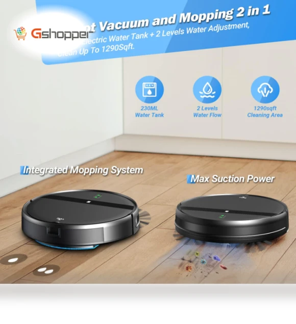Robot Vacuum and Mop Combo, WiFi/Alexa/App, 2 in 1 Mopping Robot Vacuum Cleaner — Smart Cleaning Robots, onson