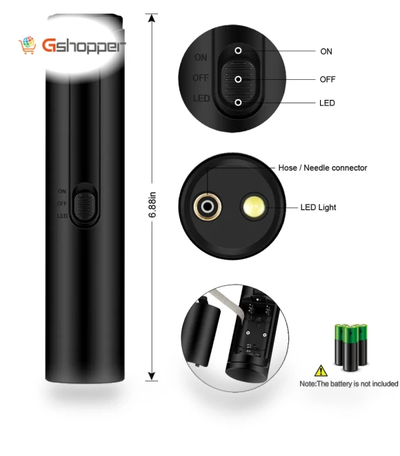 Portable Intelligent Cordless Motorized Inflator for Sports Equipment — Inflation Devices