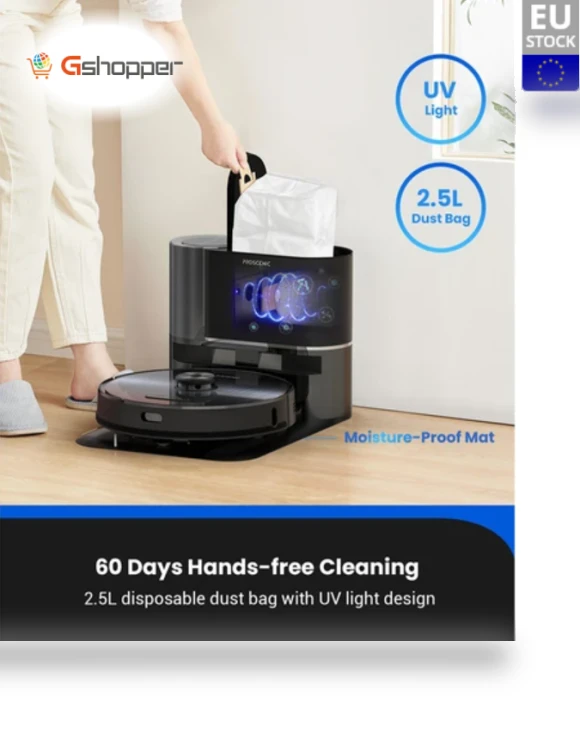 Robot Vacuum Cleaner with Laser Navigation and Dual Mops — Smart Cleaning Robots, Proscenic