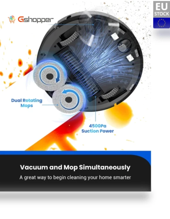 Robot Vacuum Cleaner with Laser Navigation and Dual Mops — Smart Cleaning Robots, Proscenic