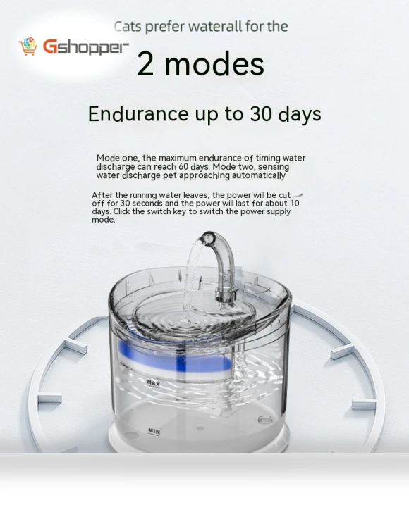 Wireless Charging Automatic Cat Water Dispenser with Filtration — Fountains