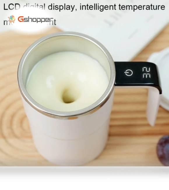 Intelligent Temperature Measuring Magnetic LCD Digital Display Automatic Mixing Cup — Temperature Measurement Tools