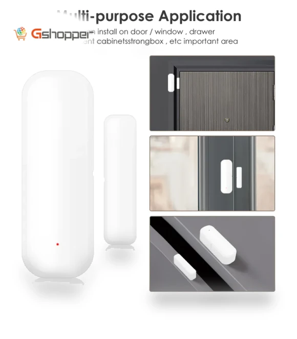 Wifi Door Magnet Smart Sensor with Alexa Compatibility — Smart Home Security, Tuya