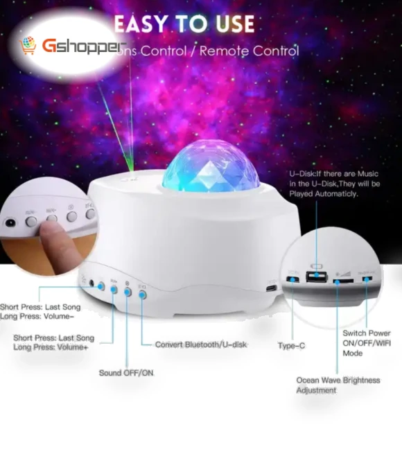 Smart WiFi Nebula Sky Star Night Light Galaxy Projector — Outdoor Light Projectors